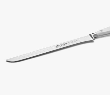 Forged Knife Serrated 5 Inch Nitrum Stainless Steel and 130 mm blade. Ergonomic Polyoxymethylene POM Handle. Series Riviera. Color Black