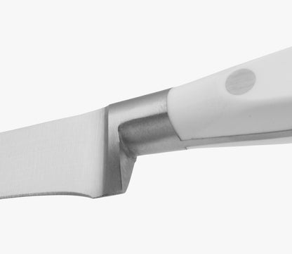 Forged Knife Serrated 5 Inch Nitrum Stainless Steel and 130 mm blade. Ergonomic Polyoxymethylene POM Handle. Series Riviera. Color Black