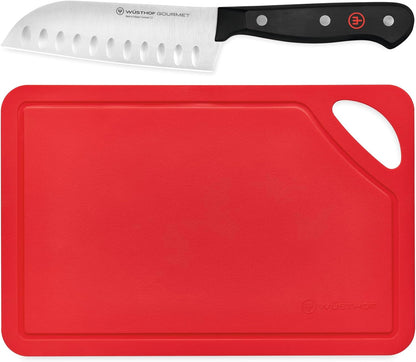 WÜSTHOF Gourmet 5" Hollow Edge Santoku Knife, Black
