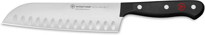 WÜSTHOF Gourmet 5" Hollow Edge Santoku Knife, Black