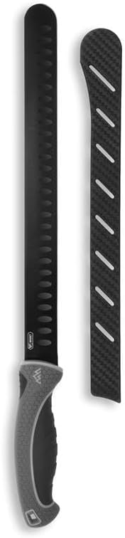 ErgoMax Brisket Slicing Knife - Razor Sharp Blade, Premium Titanium-Coated Steel Blades, Ergonomic Handle, Multifunction Carving Knife for Meat Cutting