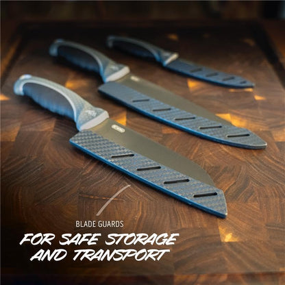 ErgoMax Brisket Slicing Knife - Razor Sharp Blade, Premium Titanium-Coated Steel Blades, Ergonomic Handle, Multifunction Carving Knife for Meat Cutting
