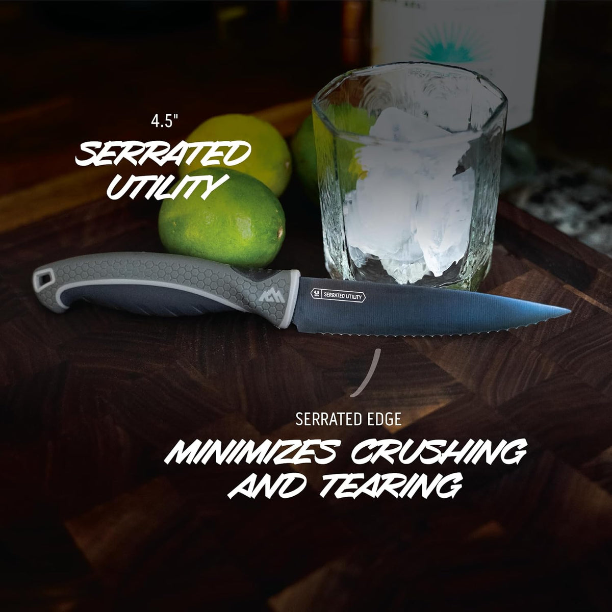 ErgoMax Brisket Slicing Knife - Razor Sharp Blade, Premium Titanium-Coated Steel Blades, Ergonomic Handle, Multifunction Carving Knife for Meat Cutting