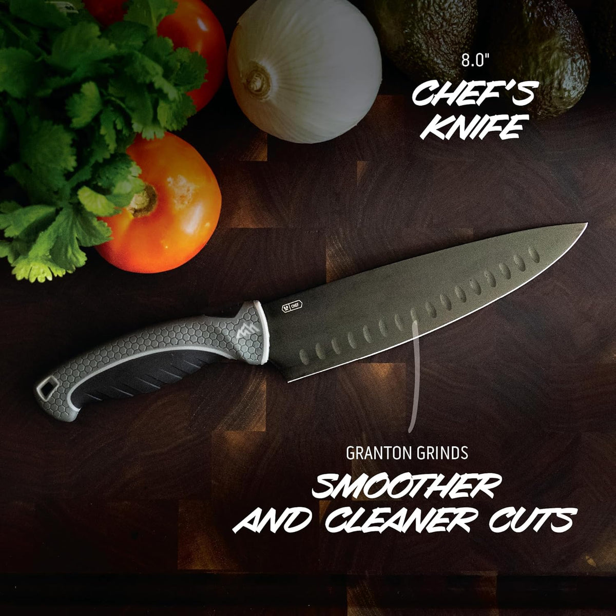 ErgoMax Brisket Slicing Knife - Razor Sharp Blade, Premium Titanium-Coated Steel Blades, Ergonomic Handle, Multifunction Carving Knife for Meat Cutting