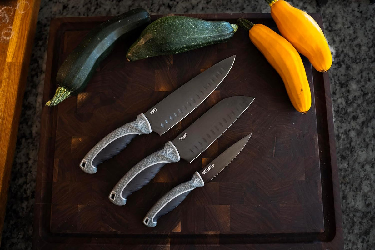 ErgoMax Brisket Slicing Knife - Razor Sharp Blade, Premium Titanium-Coated Steel Blades, Ergonomic Handle, Multifunction Carving Knife for Meat Cutting