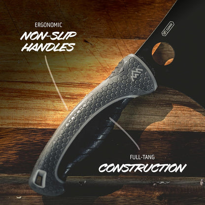 ErgoMax Brisket Slicing Knife - Razor Sharp Blade, Premium Titanium-Coated Steel Blades, Ergonomic Handle, Multifunction Carving Knife for Meat Cutting