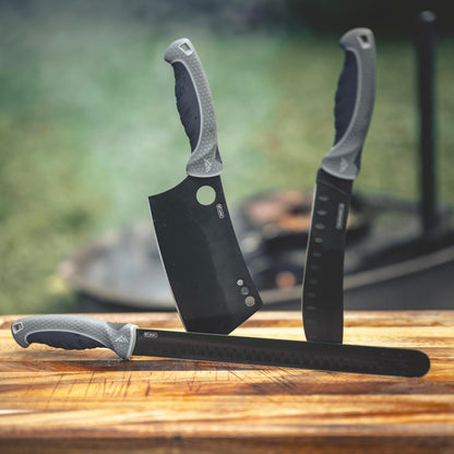ErgoMax Brisket Slicing Knife - Razor Sharp Blade, Premium Titanium-Coated Steel Blades, Ergonomic Handle, Multifunction Carving Knife for Meat Cutting