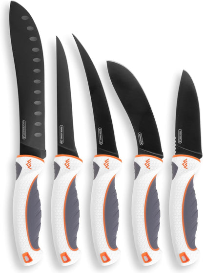 ErgoMax Brisket Slicing Knife - Razor Sharp Blade, Premium Titanium-Coated Steel Blades, Ergonomic Handle, Multifunction Carving Knife for Meat Cutting