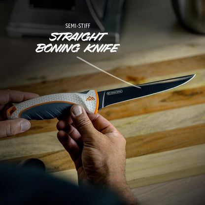 ErgoMax Brisket Slicing Knife - Razor Sharp Blade, Premium Titanium-Coated Steel Blades, Ergonomic Handle, Multifunction Carving Knife for Meat Cutting