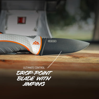 ErgoMax Brisket Slicing Knife - Razor Sharp Blade, Premium Titanium-Coated Steel Blades, Ergonomic Handle, Multifunction Carving Knife for Meat Cutting