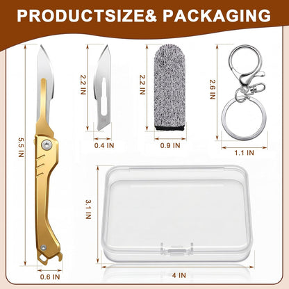 Bread Lame, Sourdough Scoring Tool with 10 Razor Blades - Folding & Extractable Bread Scorer Knife for Homemade Bread, Sourdough Slashing, Baking Tools Kit, Includes Protective Cover&Portable keychain