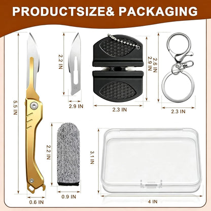 Bread Lame, Sourdough Scoring Tool with 10 Razor Blades - Folding & Extractable Bread Scorer Knife for Homemade Bread, Sourdough Slashing, Baking Tools Kit, Includes Protective Cover&Portable keychain