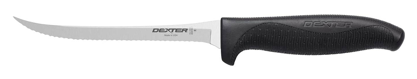 5-1/2" Scalloped Utility Knife, Black