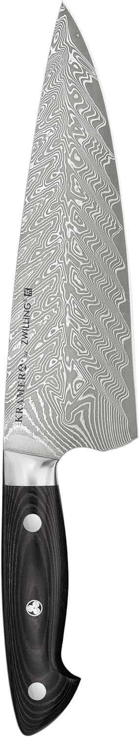 34891-201 Bob Kramer Chef Knife Euro Stainless Steel Chef Knife 7.9 inches (200 mm) Made in Japan Damascus Gyuto Knife, Multi-layer Steel, Made in Seki, Gifu Prefecture
