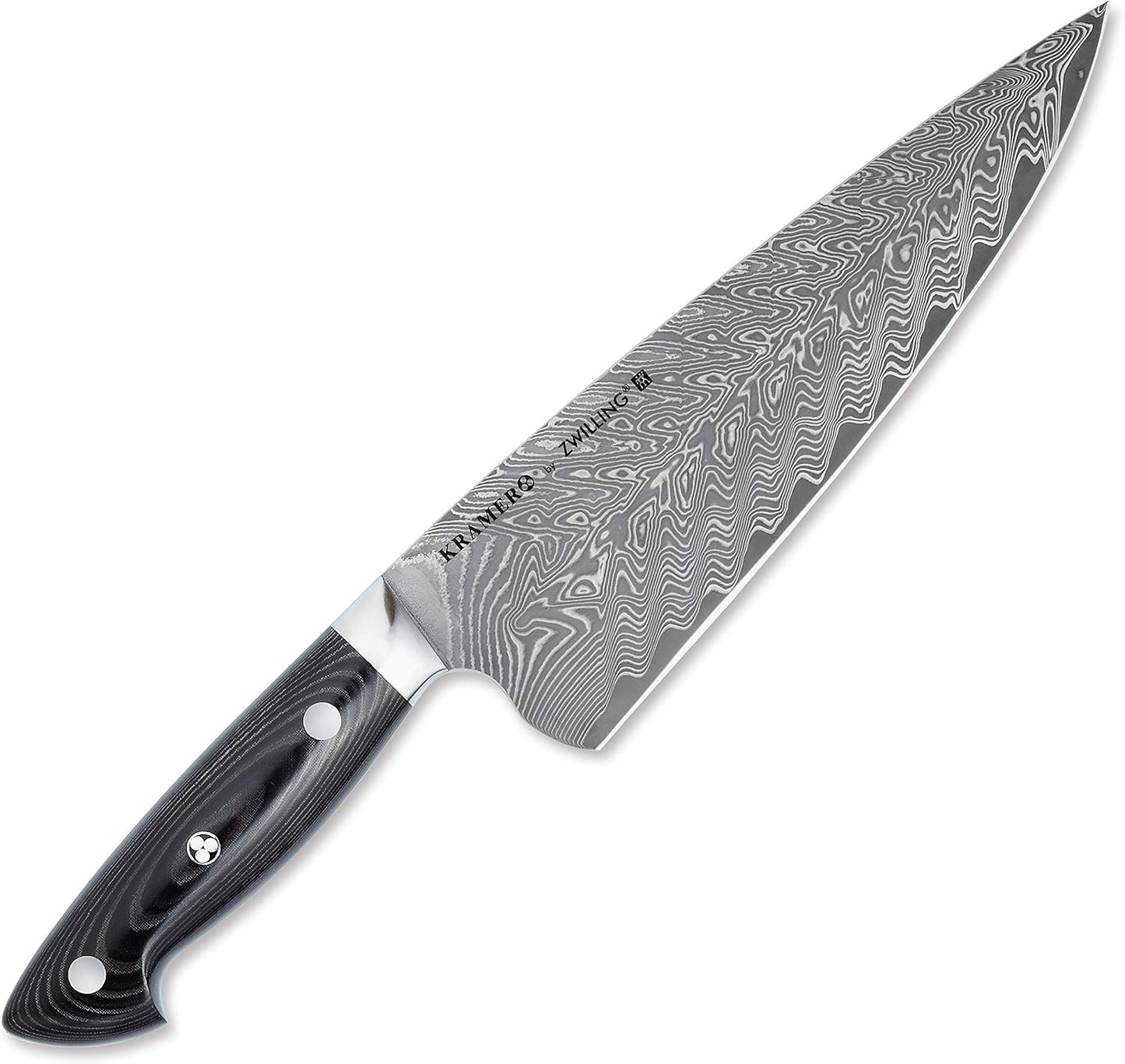 34891-201 Bob Kramer Chef Knife Euro Stainless Steel Chef Knife 7.9 inches (200 mm) Made in Japan Damascus Gyuto Knife, Multi-layer Steel, Made in Seki, Gifu Prefecture