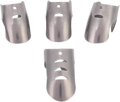 Safe Slice Finger, 4 pcs Finger Guard For Cutting Professional Stainless Steel Safe Slice Finger Guard Cooking Tool Finger Protector
