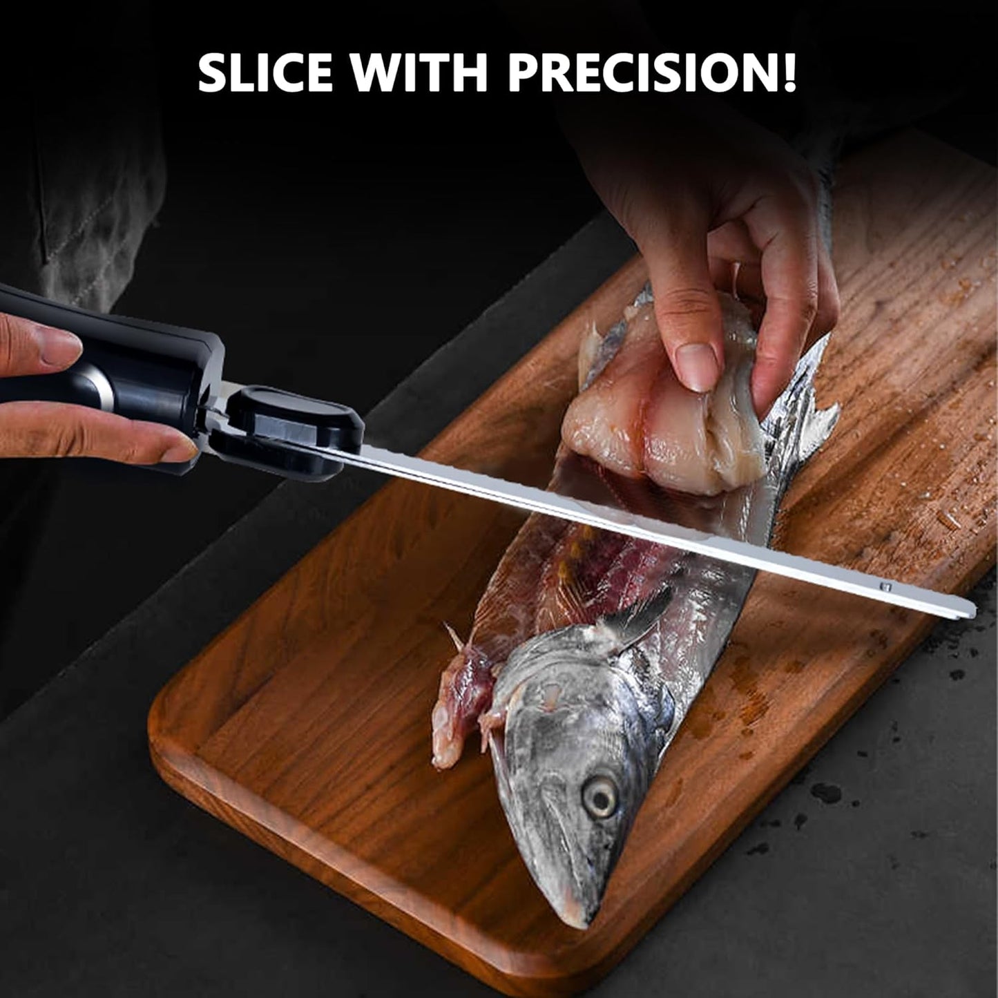 Electric Knife,Wired Electric Carving Knife Set with Two Serrated Stainless Steel Blades,Carving Fork,with Non Slip Handle,Safety Lock and Storage Case for Meat,Bread,Other and Foods