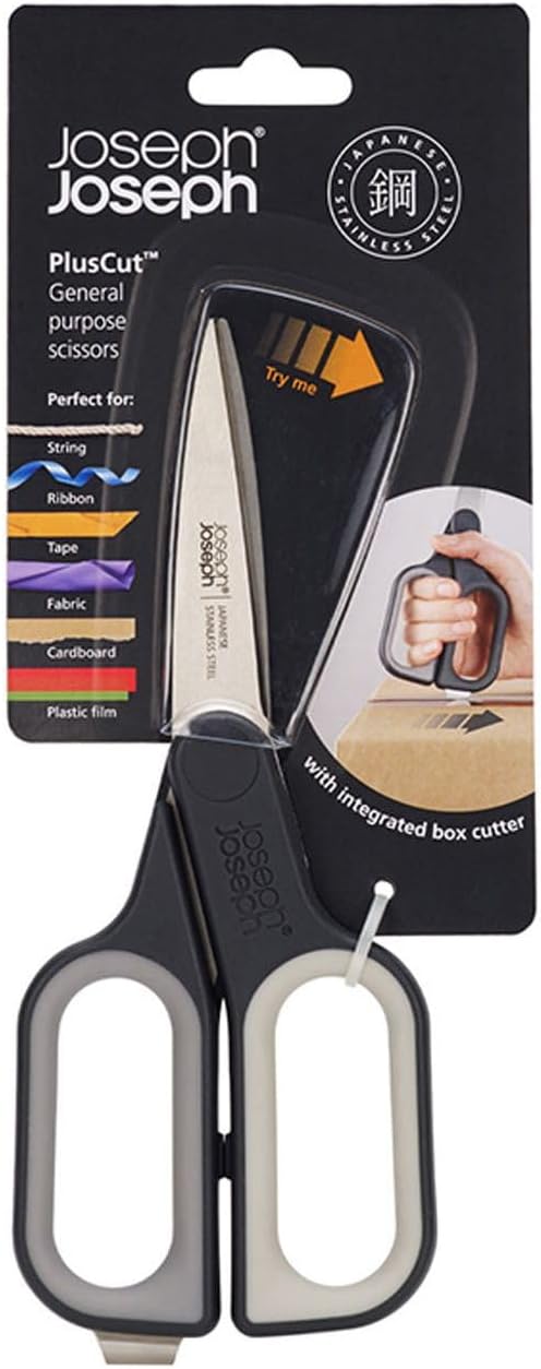 PowerGrip Kitchen Shears Scissors with Thumb Grip and Herb Stripper Separates for Cleaning Japanese Stainless-Steel, White/Green