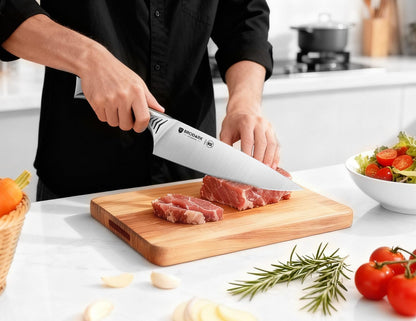 15PCS Kitchen Knife Set with Block and Built-in Sharpener, Shark | High Carbon Stainless Steel knives, Sharp Knife Block Set, One-Piece Design Ergonomic Handle Non Slip, For Cooking & Gifting