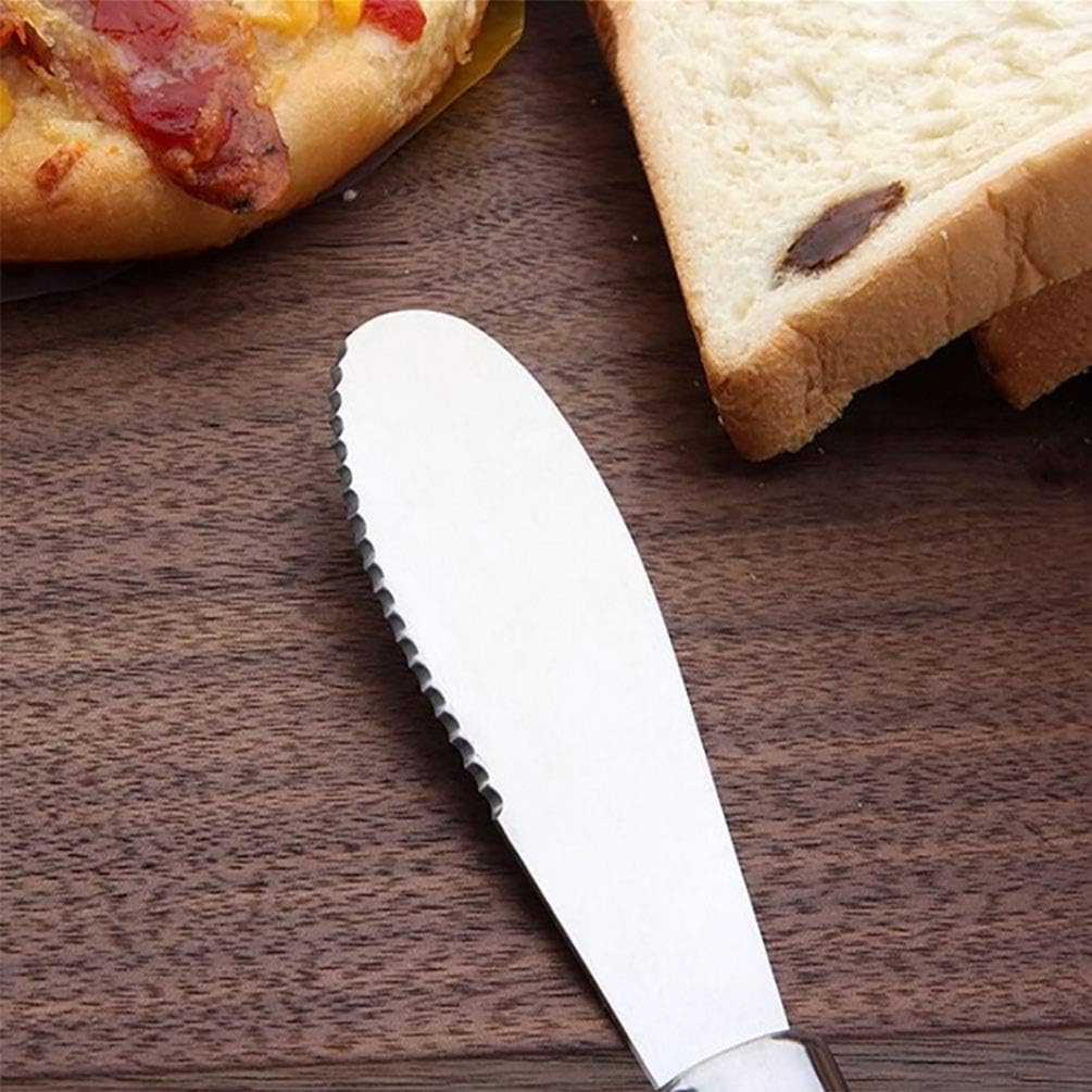 2PCS Butter Spreaders Spatula, Stainless Steel Butter Knives Condiment Cheese Dessert Jam Cream Spreader for Breads, Sandwiches - 8.4 Inches