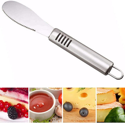 2PCS Butter Spreaders Spatula, Stainless Steel Butter Knives Condiment Cheese Dessert Jam Cream Spreader for Breads, Sandwiches - 8.4 Inches