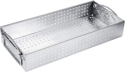 Large Silverware Drawer Organizer, 304 Stainless Steel Mesh Utensil Organizer for Kitchen Drawers Organizer Metal Flatware Tray for Knives, Spoons,Cosmetic - 12.0x5.5X2.0 Inch