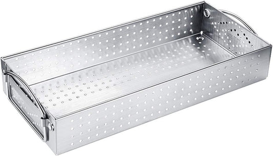 Large Silverware Drawer Organizer, 304 Stainless Steel Mesh Utensil Organizer for Kitchen Drawers Organizer Metal Flatware Tray for Knives, Spoons,Cosmetic - 12.0x5.5X2.0 Inch