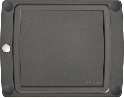 All-In-One Cutting Board with Non-Slip Feet and Juice Groove, 17.5" × 13", Natural/Black