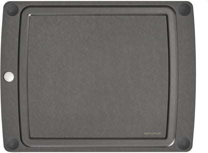 All-In-One Cutting Board with Non-Slip Feet and Juice Groove, 17.5" × 13", Natural/Black