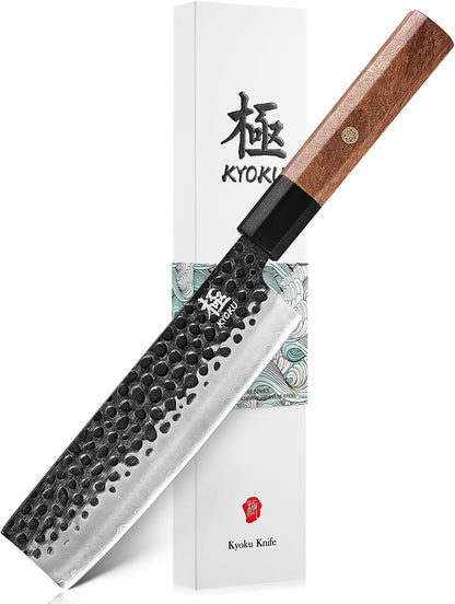 8" Chef Knife - Japanese 3 Layer Steel Kitchen Knife Rosewood Handle | 3-Layer Laminated High Carbon Steel Blade, Ergonomic Rosewood Handle, 8 Inch Precision Chopping Slicing Mincing Knife