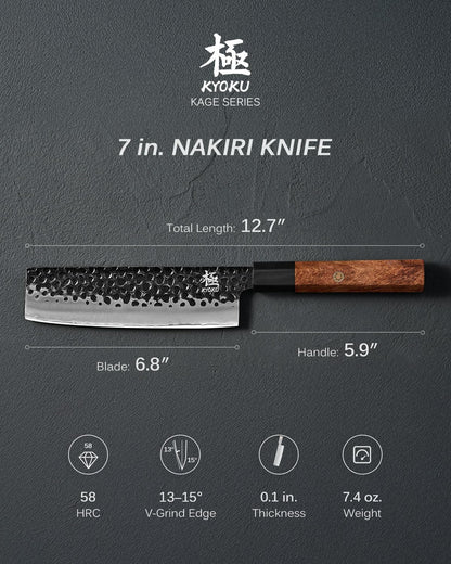 8" Chef Knife - Japanese 3 Layer Steel Kitchen Knife Rosewood Handle | 3-Layer Laminated High Carbon Steel Blade, Ergonomic Rosewood Handle, 8 Inch Precision Chopping Slicing Mincing Knife
