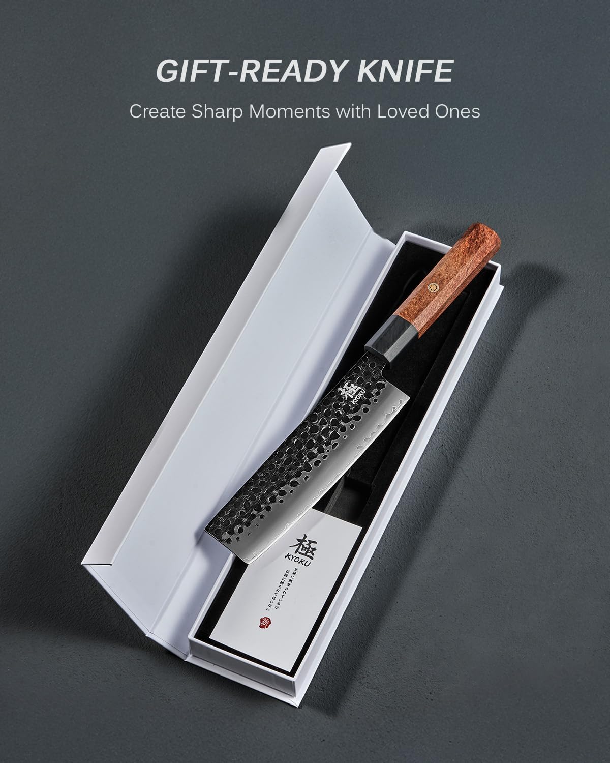 8" Chef Knife - Japanese 3 Layer Steel Kitchen Knife Rosewood Handle | 3-Layer Laminated High Carbon Steel Blade, Ergonomic Rosewood Handle, 8 Inch Precision Chopping Slicing Mincing Knife