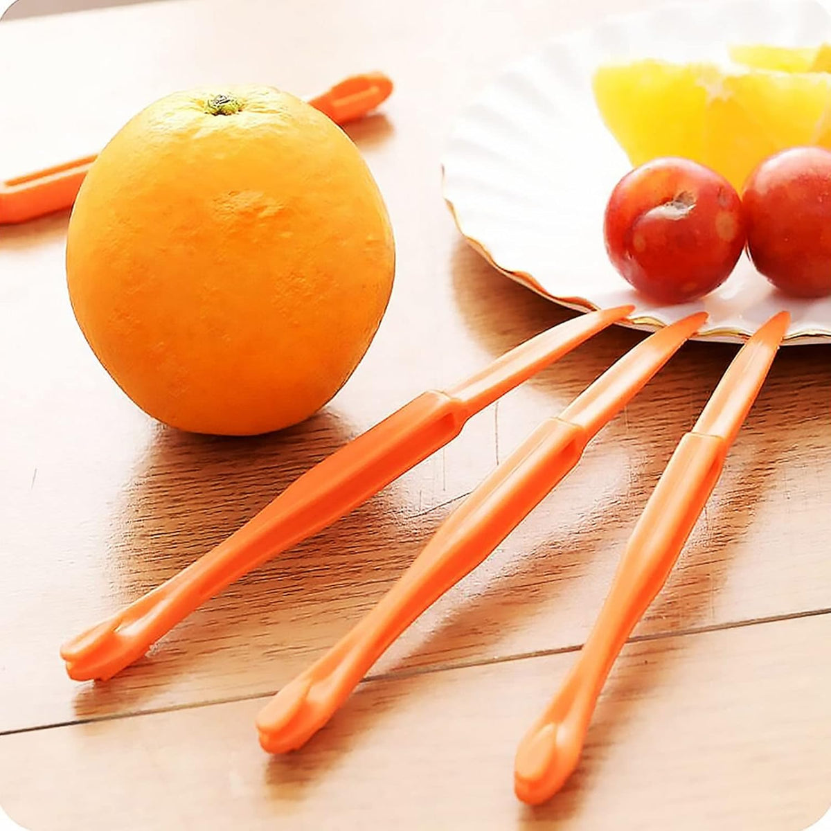 5Pcs Plastic Orange Peeler Remover Multifunctional Easy Open Fast Peeling Knife Citrus Lemon Cutter Fruit Opener Tools