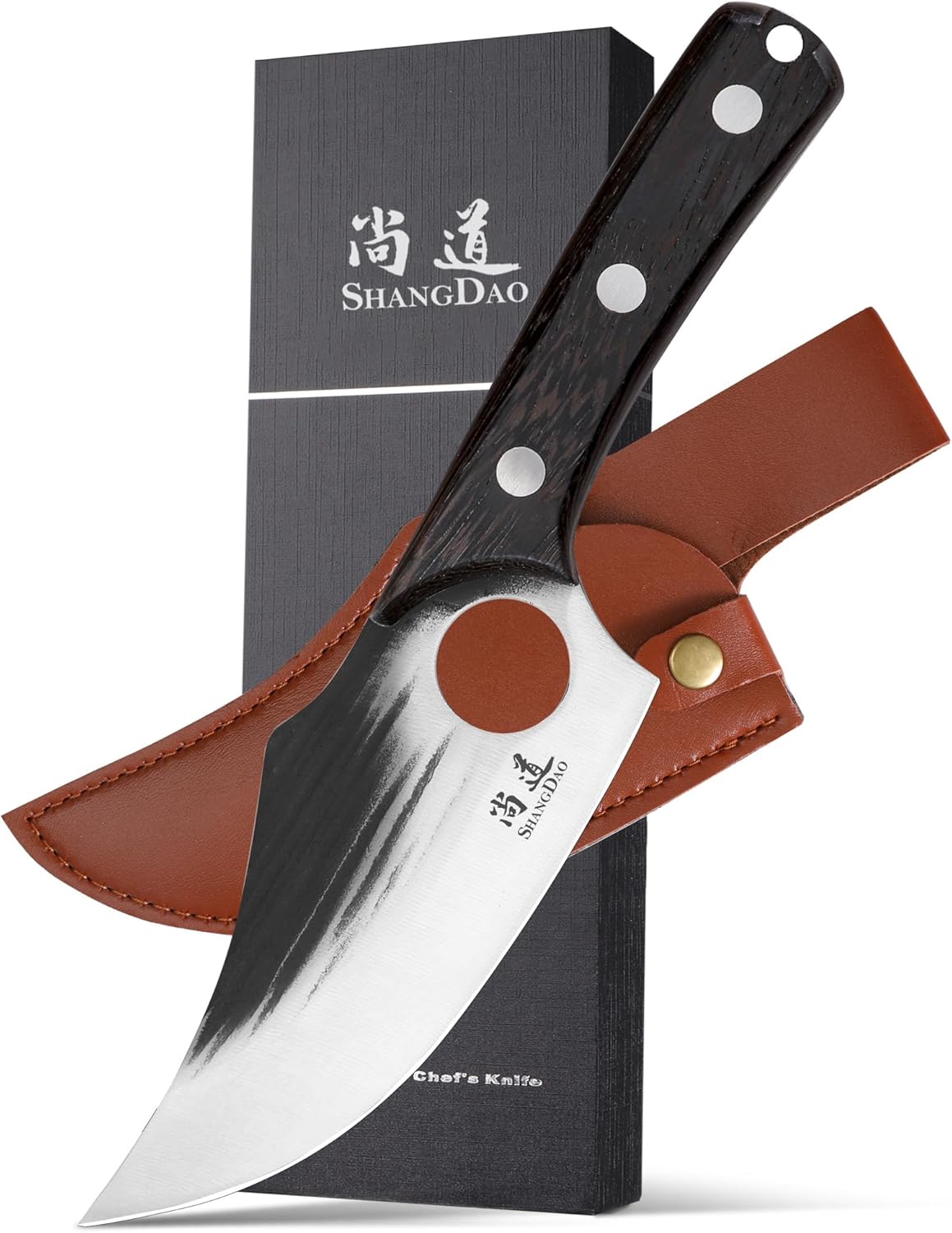 Boning Knives, 6 ″ Viking Boning Knife for Meat Cutting, High-carbon steel Chopper Knife, Forged Blade & Wood Handle, Hand Forged Full Tang Knife