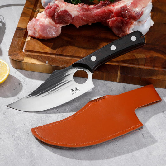 Boning Knives, 6 ″ Viking Boning Knife for Meat Cutting, High-carbon steel Chopper Knife, Forged Blade & Wood Handle, Hand Forged Full Tang Knife