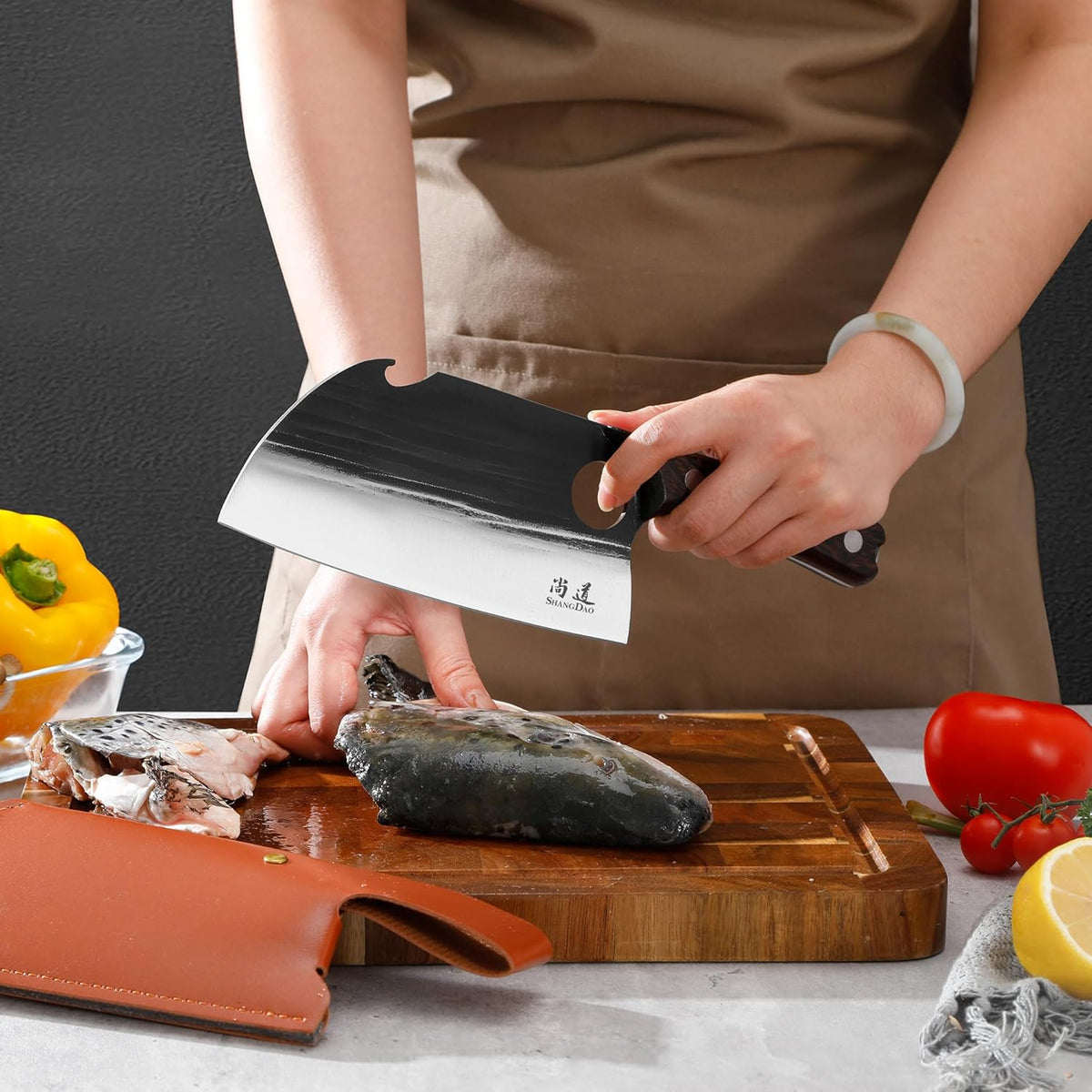 Boning Knives, 6 ″ Viking Boning Knife for Meat Cutting, High-carbon steel Chopper Knife, Forged Blade & Wood Handle, Hand Forged Full Tang Knife