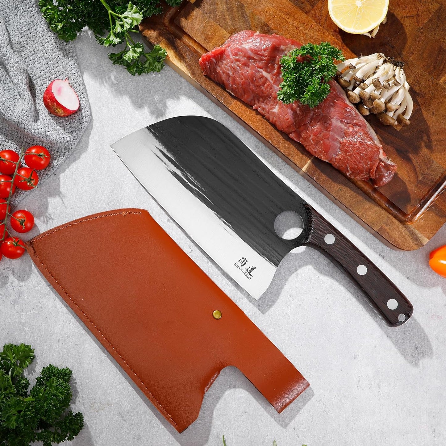 Boning Knives, 6 ″ Viking Boning Knife for Meat Cutting, High-carbon steel Chopper Knife, Forged Blade & Wood Handle, Hand Forged Full Tang Knife