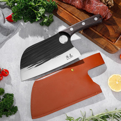 Boning Knives, 6 ″ Viking Boning Knife for Meat Cutting, High-carbon steel Chopper Knife, Forged Blade & Wood Handle, Hand Forged Full Tang Knife