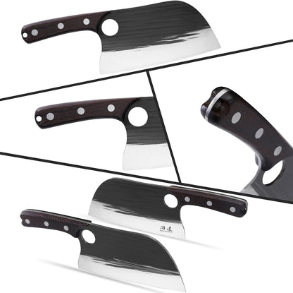 Boning Knives, 6 ″ Viking Boning Knife for Meat Cutting, High-carbon steel Chopper Knife, Forged Blade & Wood Handle, Hand Forged Full Tang Knife