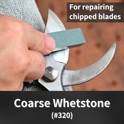 Sharpening Stone Sticks for Pruners and Garden Tools, Whetstone Set Sharpener Tool for Pruning Shears, Garden Scissors, Hedge Clippers, Sickle, Grafting Knife, Made in Japan