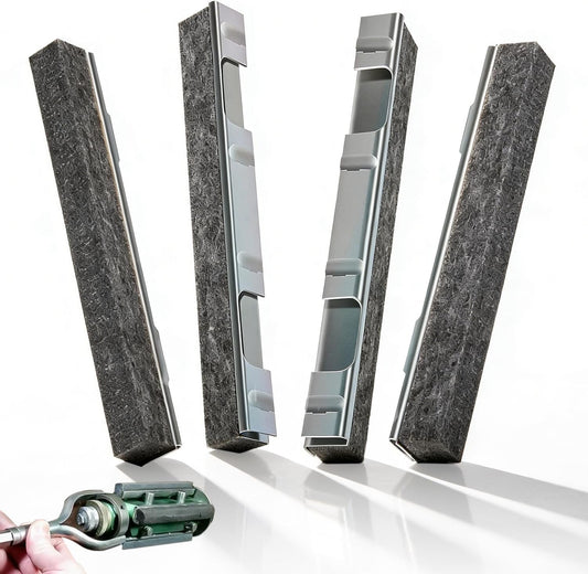 15500 Stone and Wiper Set for Wear Parts Replacement for 1500 Engine Cylinder Hone, Complete 4-Piece 80-Grit Honing Stones