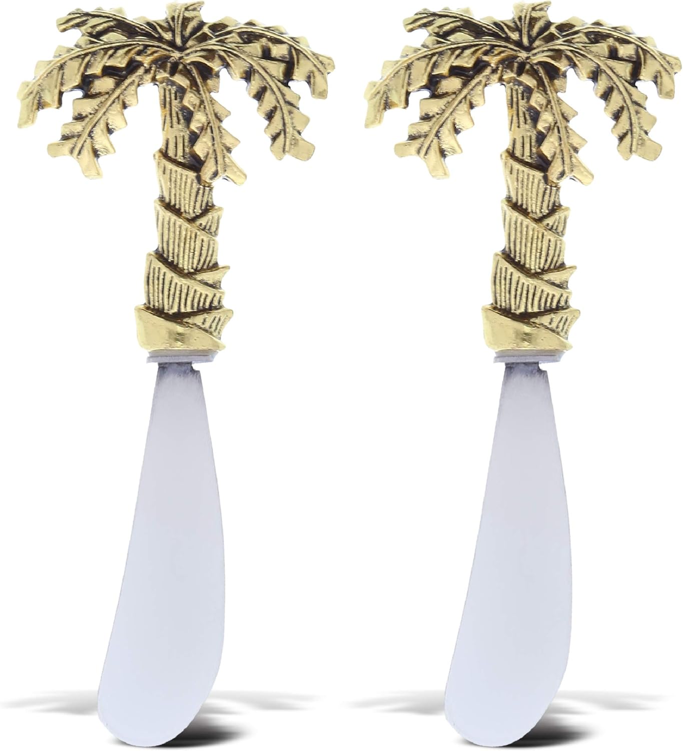 Gold Stainless Steel Dip & Cheese Spreader, Condiment & Butter Spreader Utensils For Appetizer, Metal Cheese Spreaders Kitchen Set of 2-4.55" - Owl