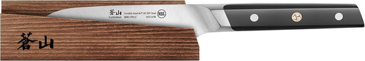 Cangshan TC Series 1021165 Swedish 14C28N Steel Forged 5-Inch Santoku Knife and Wood Sheath Set