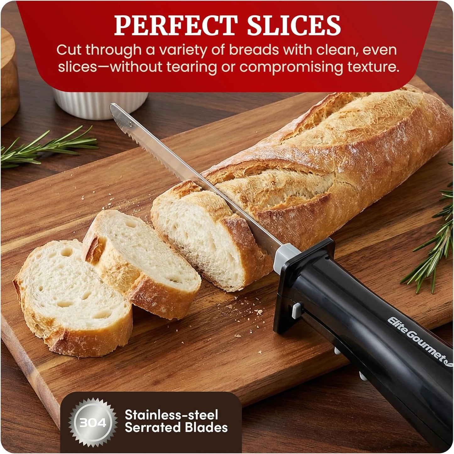 Electric Knife Set for Carving Meats, Bread & More. Pressure-activated On/Off Switch, Safety Lock, 2 Serrated Stainless-Steel Blade Sets, Storage Case, Carving/Serving Fork, Black