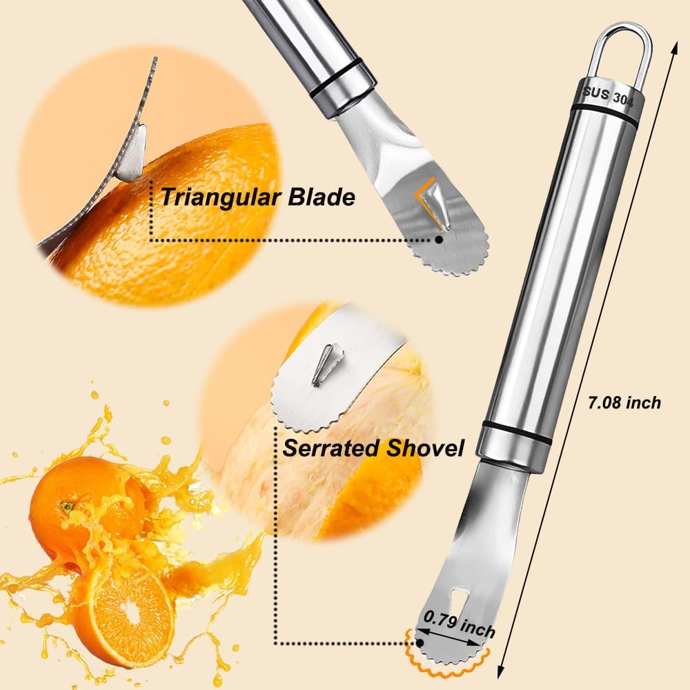 Orange Citrus Peelers 304 Stainless Steel Slicer Cutter Peeler Remover Opener Fruit Tools Kitchen Gadget