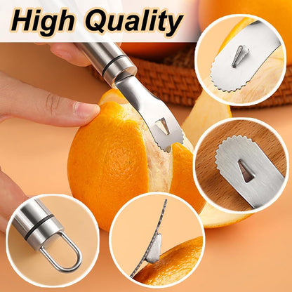 Orange Citrus Peelers 304 Stainless Steel Slicer Cutter Peeler Remover Opener Fruit Tools Kitchen Gadget