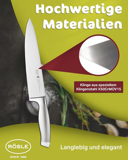 Rösle Basics Line Stainless Steel Serrated Universal Kitchen Knife, 5-inch Blande