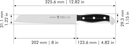 Compass Damascus 8-inch Damascus Bread Knife