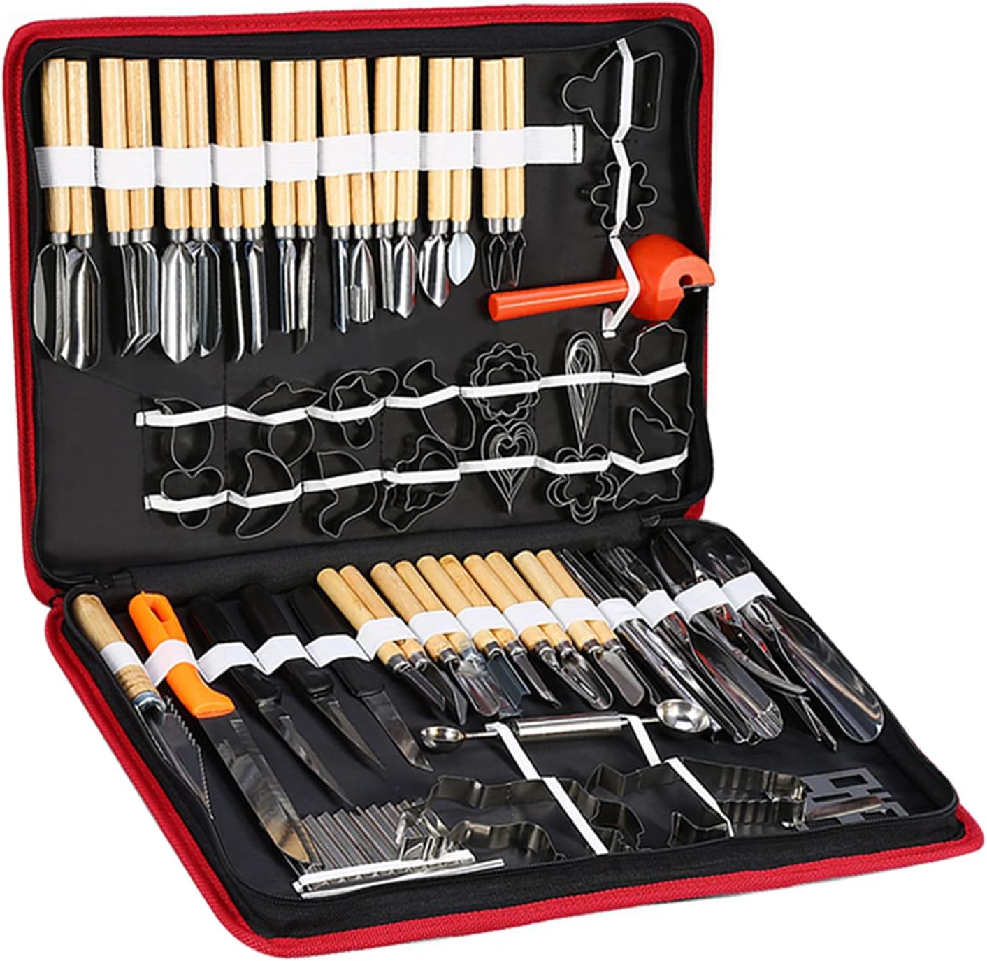 Culinary Carving Tool Set,garnishing Tools + Carving Tools 80PCS/Set Culinary Peeling Kit for Fruit Vegetable Garnishing Cutting Slicing