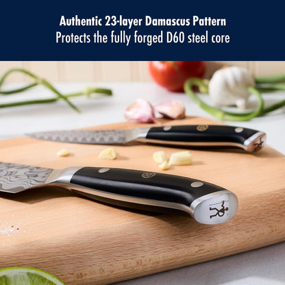 Compass Damascus 6-pc Magnetic Easel Damascus Knife Set